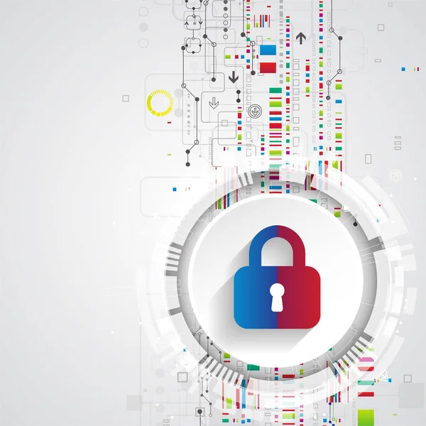Koruma konsepti. Koruma mekanizması, sistem gizliliği. Vektör illüstrasyonu