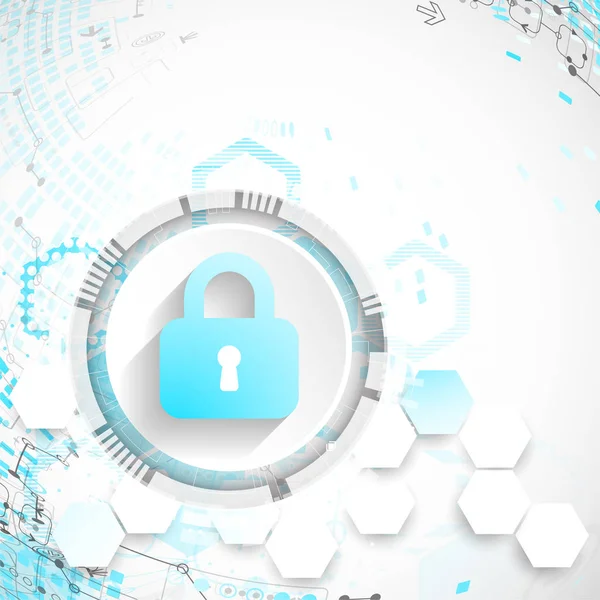 Koruma konsepti. Koruma mekanizması, sistem gizliliği. Vektör illüstrasyonu