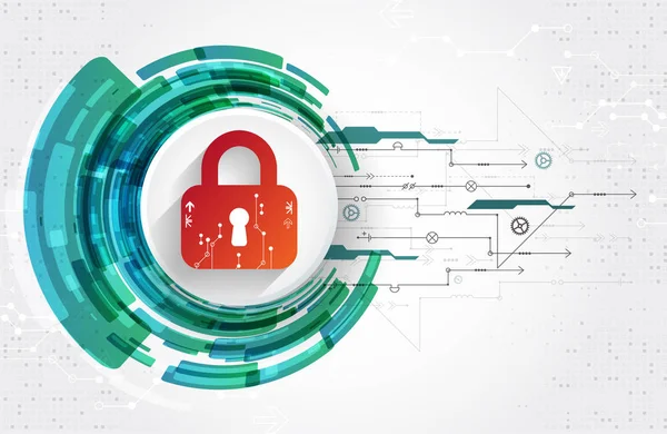 Koruma konsepti. Koruma mekanizması, sistem gizliliği. Vektör illüstrasyonu