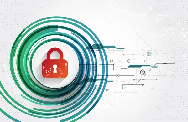 Koruma konsepti. Koruma mekanizması, sistem gizliliği. Vektör illüstrasyonu
