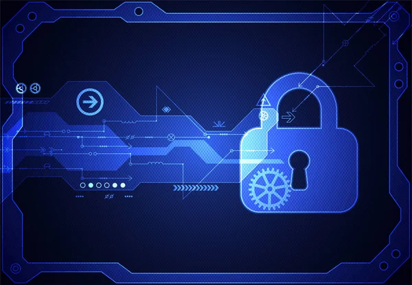 Koruma konsepti. Koruma mekanizması, sistem gizliliği. Vektör illüstrasyonu
