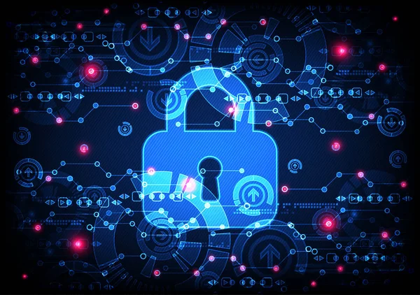 Koruma konsepti. Koruma mekanizması, sistem gizliliği. Vektör illüstrasyonu