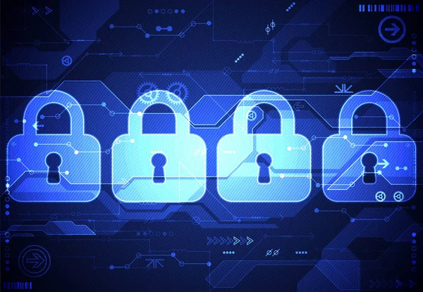 Koruma konsepti. Koruma mekanizması, sistem gizliliği. Vektör illüstrasyonu