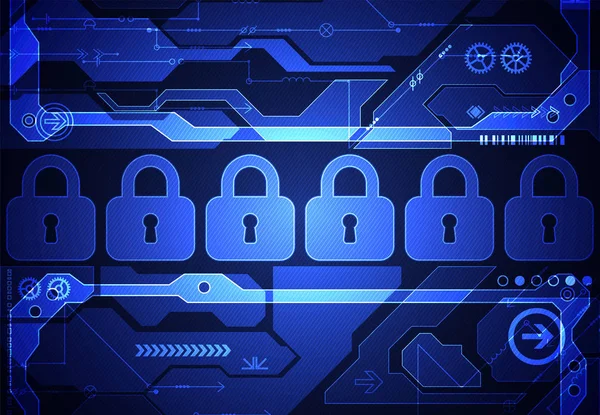 Koruma konsepti. Koruma mekanizması, sistem gizliliği. Vektör illüstrasyonu