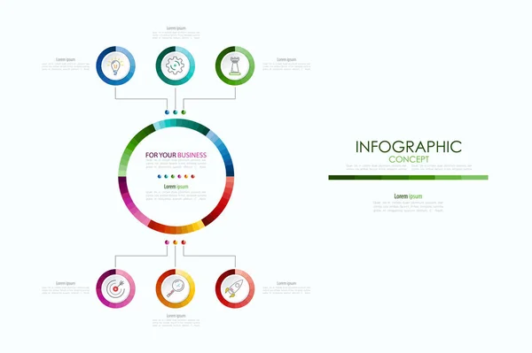 Modèle Infographie Vectorielle Concept Entreprise Avec Options Illustration Vectorielle — Image vectorielle