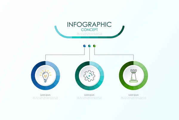 Modèle Infographie Vectorielle Concept Entreprise Avec Options Illustration Vectorielle — Image vectorielle