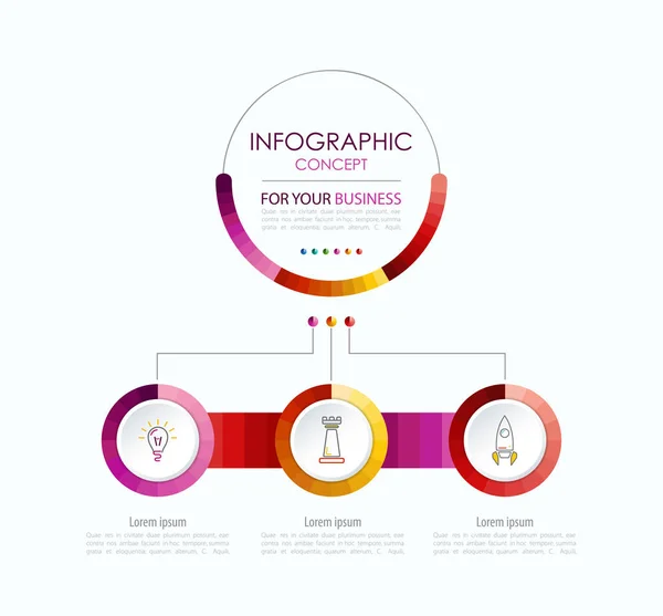 Vector Infographic Mall Affärsidén Med Alternativ Vektorillustration — Stock vektor