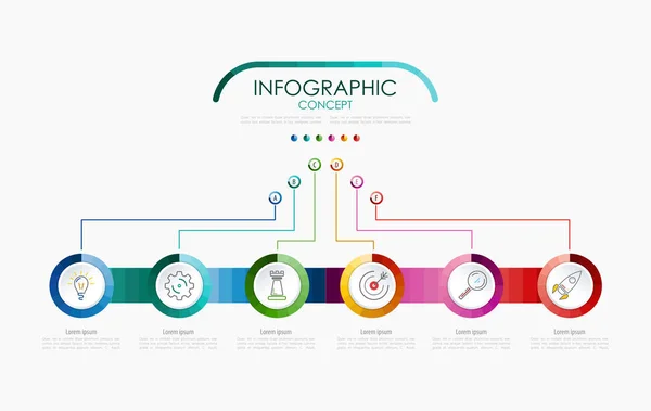 Modèle Infographie Vectorielle Concept Entreprise Avec Options Illustration Vectorielle — Image vectorielle