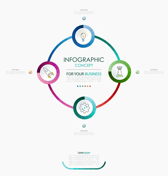 Vector Infographic Mall Affärsidén Med Alternativ Vektorillustration — Stock vektor