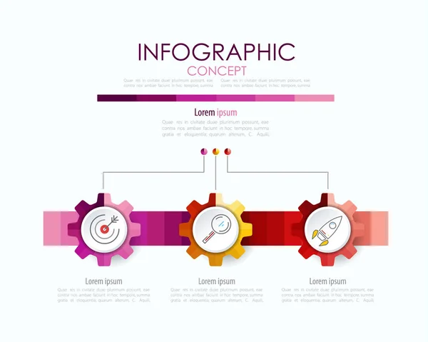 Vector Infographic Template Business Concept Options Vector Illustration — Stock Vector