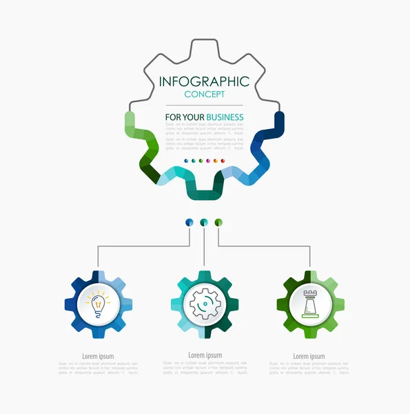 Modèle Infographie Vectorielle Concept Entreprise Avec Options Illustration Vectorielle — Image vectorielle