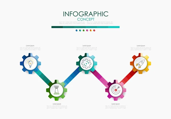 Modèle Infographie Vectorielle Concept Entreprise Avec Options Illustration Vectorielle — Image vectorielle