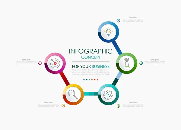 Vector Infographic Mall Affärsidén Med Alternativ Vektorillustration — Stock vektor