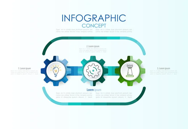 Modèle Infographie Vectorielle Concept Entreprise Avec Options Illustration Vectorielle — Image vectorielle