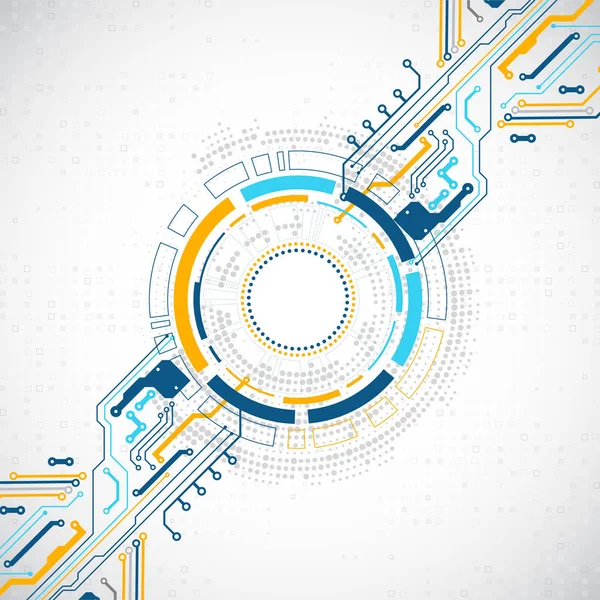 Ilustración Vectorial Tecnología Digital Alta Tecnología Tema Ingeniería — Archivo Imágenes Vectoriales