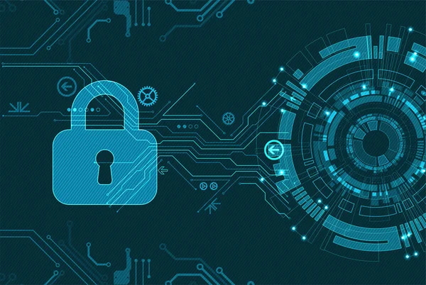 Koruma konsepti. Koruma mekanizması, sistem gizliliği. Vektör illüstrasyonu