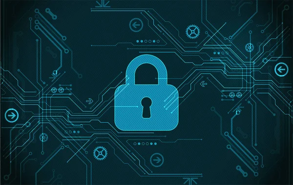 Koruma konsepti. Koruma mekanizması, sistem gizliliği. Vektör illüstrasyonu