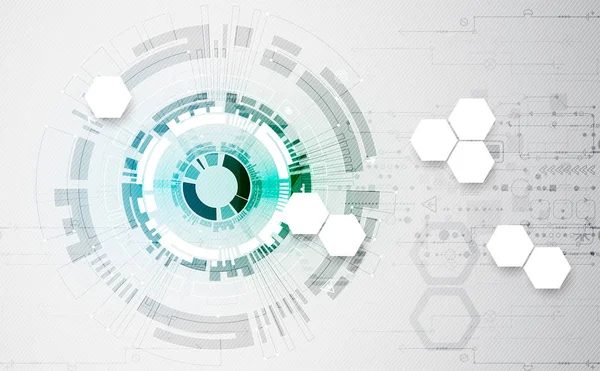 Abstract circle technology concept. Circuit board, high computer color background. Vector illustration