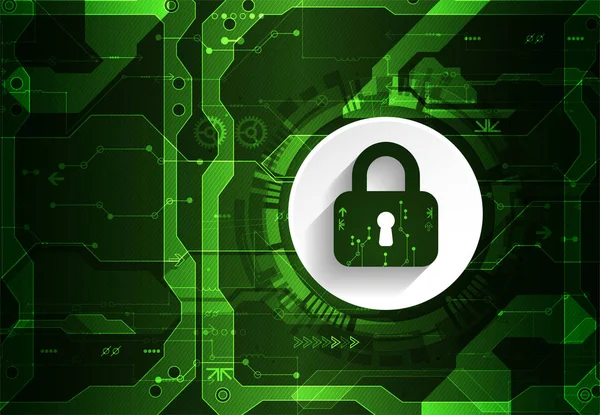 Koruma konsepti. Koruma mekanizması, sistem gizliliği. Vektör illüstrasyonu