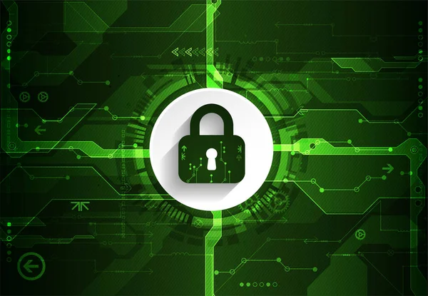 Koruma konsepti. Koruma mekanizması, sistem gizliliği. Vektör illüstrasyonu