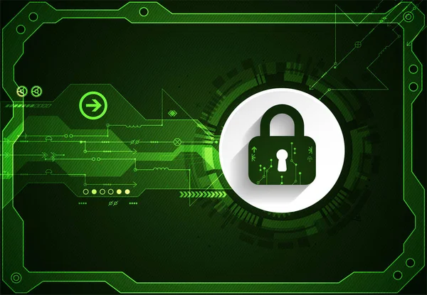 Koruma konsepti. Koruma mekanizması, sistem gizliliği. Vektör illüstrasyonu