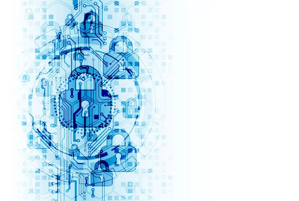 Koruma konsepti. Koruma mekanizması, sistem gizliliği. Vektör illüstrasyonu