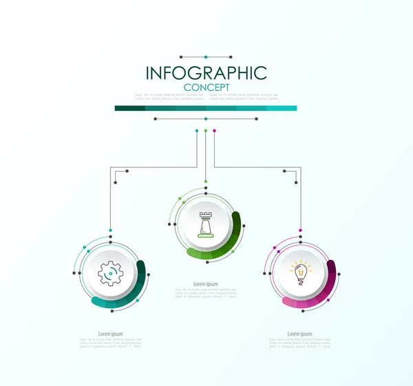 Vektorinfografisk Skabelon Forretningskoncept Med Muligheder Vektorillustration – Stock-vektor