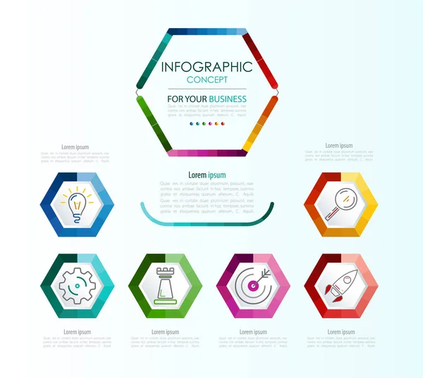 Modèle Infographie Vectorielle Concept Entreprise Avec Options Illustration Vectorielle — Image vectorielle