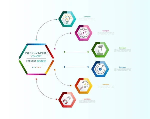 Modèle Infographie Vectorielle Concept Entreprise Avec Options Illustration Vectorielle — Image vectorielle