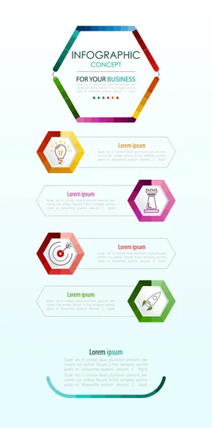 Vektorinformationsgrafik Vorlage Geschäftskonzept Mit Options Vector Illustration — Stockvektor