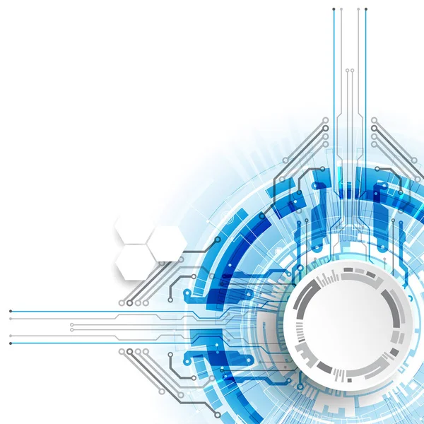 概要技術回路基板 コミュニケーションの概念 — ストックベクタ