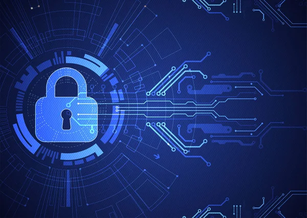 Koruma konsepti. Koruma mekanizması, sistem gizliliği. Vektör illüstrasyonu