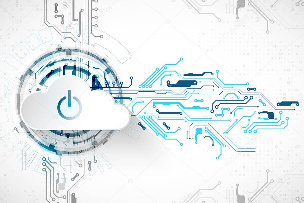 Web cloud technology business abstract background. Vector