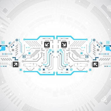 Soyut teknoloji devre kartı. İletişim konsepti