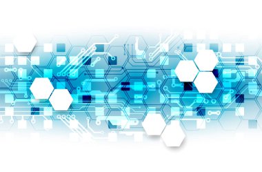 Vektör çizimi, yüksek teknoloji dijital teknoloji ve mühendislik teması