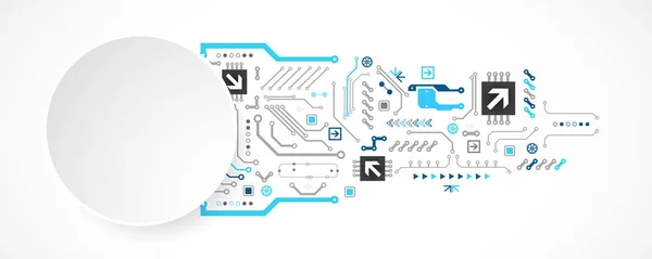 Placa Circuito Tecnologia Abstrata Conceito Comunicação —  Vetores de Stock