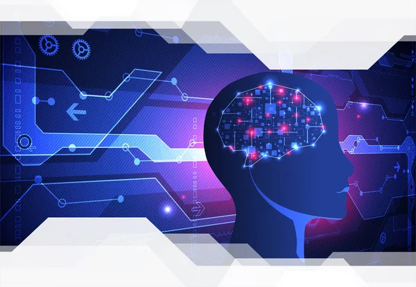 Concepto Inteligencia Artificial Experiencia Tecnológica Ilustración Ciencia Vectorial — Vector de stock