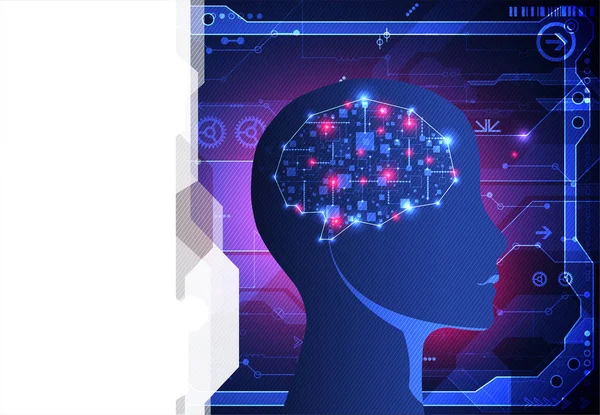 Τεχνητή Νοημοσύνη Έννοια Τεχνολογικό Υπόβαθρο Εικονογράφηση Διανυσματικής Επιστήμης — Διανυσματικό Αρχείο
