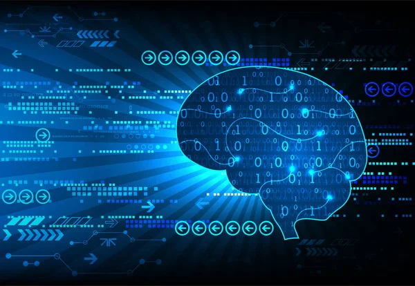 soyut beyin dijital teknoloji kavramı. vektör