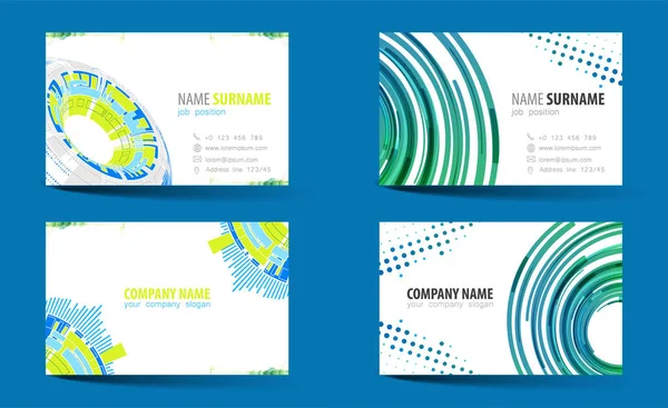Creative Double Sided Business Card Template Vector — Stock Vector