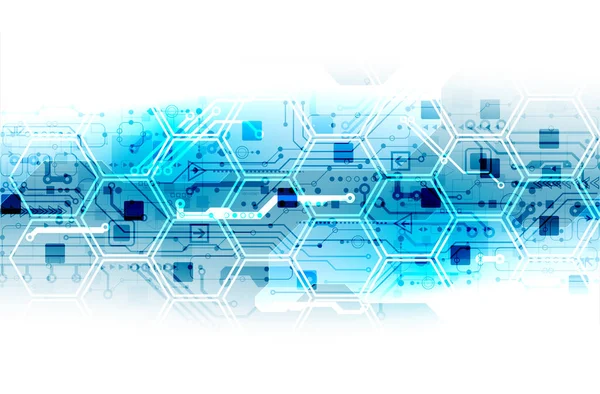 Illustrazione Vettoriale Tecnologia Digitale Tech Tema Ingegneristico — Vettoriale Stock