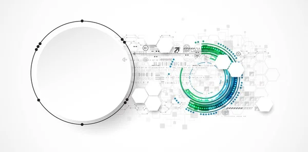 Abstract Circle Technology Concept Circuit Board High Computer Color Background — Stock Vector