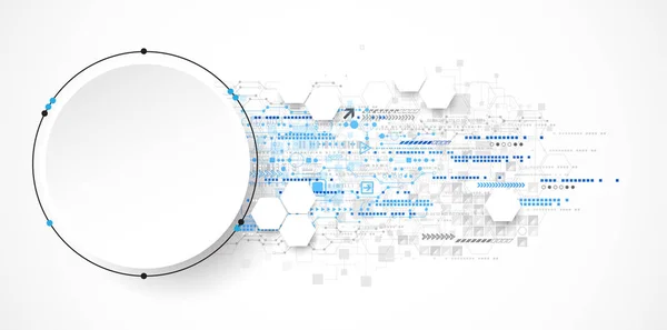 Abstract Circle Technology Concept Circuit Board High Computer Color Background — Stock Vector