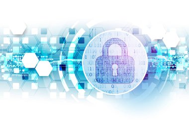 Koruma konsepti. Koruma mekanizması, sistem gizliliği. Vektör illüstrasyonu