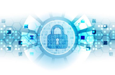 Koruma konsepti. Koruma mekanizması, sistem gizliliği. Vektör illüstrasyonu