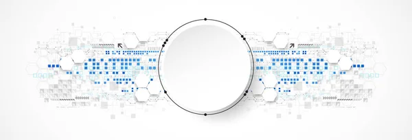 Concepto Tecnología Círculo Abstracto Placa Circuito Alto Fondo Color Computadora — Archivo Imágenes Vectoriales