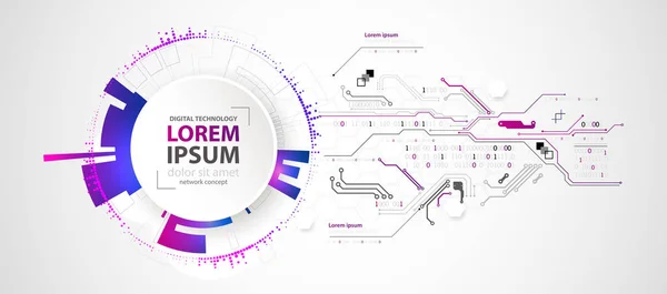 Vektorillustration Högteknologisk Digital Teknik Och Teknik Tema — Stock vektor