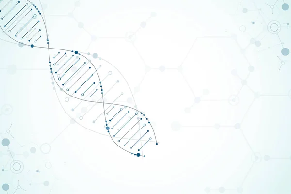 Πρότυπο Επιστήμης Ταπετσαρία Πανό Μόρια Dna Εικονογράφηση Διανύσματος — Διανυσματικό Αρχείο