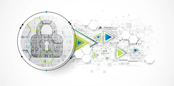 Mecanismo Protección Privacidad Del Sistema Rgpd Ilustración Vectorial — Vector de stock