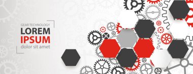 Teknolojik arka plan çeşitli cogwheels ile. Vektör çizim.